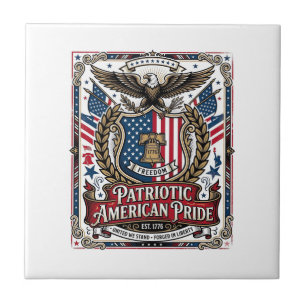 Patriotic Freedom Shield Liberty Icons & Symbols V Tile