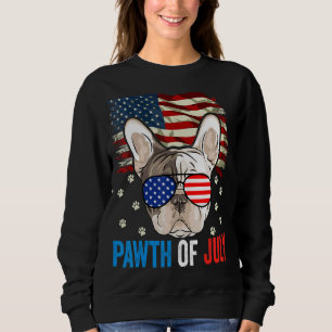 Patriotic French Bulldog 4th Of July Dog Usa Flag Sweatshirt