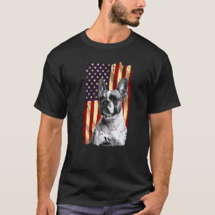 Patriotic French Bulldog American Flag July 4th Do T-Shirt
