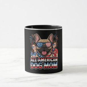 Patriotic Frenchie All American Dog Mum. Mug