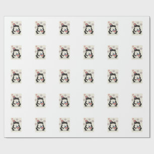 Patriotic Frog Vintage Engraving Vector Art_1 Wrapping Paper