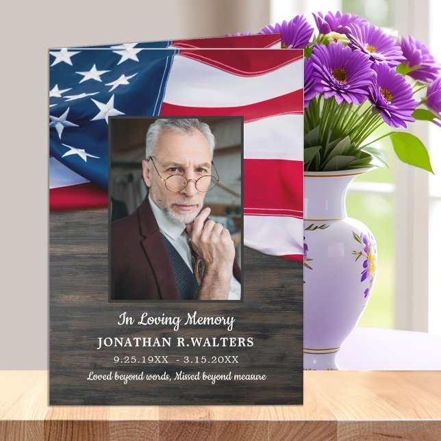Patriotic Funeral Order Of Service Memorial Progra Programme (Creator Uploaded)