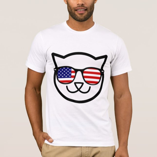 PATRIOTIC funny cat t-shirts (Front)