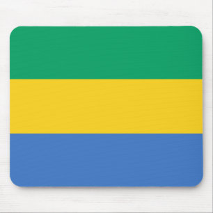 Patriotic Gabon Flag Mouse Pad