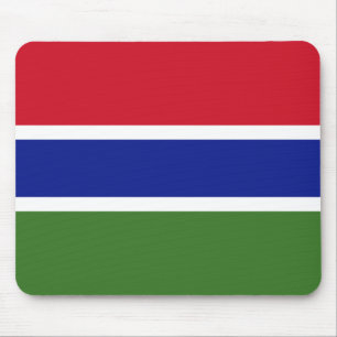 Patriotic Gambia Flag Mouse Pad