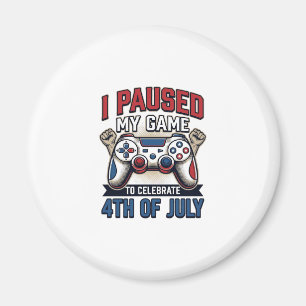 Patriotic Gamer 4th of July Vintage Vector Shirt_1 Magnet
