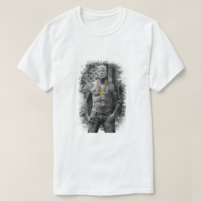 Patriotic Gangster Anti Liberal Pro Trump Republic T-Shirt (Design Front)