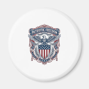 Patriotic Garden Flag Style Vector Graphic Tee_1 Magnet