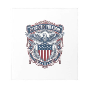 Patriotic Garden Flag Style Vector Graphic Tee_1 Notepad