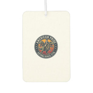Patriotic George Washington Riding T-rex American  Car Air Freshener