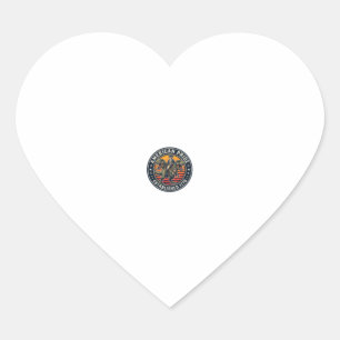 Patriotic George Washington Riding T-rex American  Heart Sticker