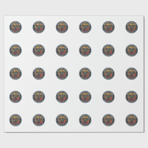 Patriotic George Washington Riding T-rex American  Wrapping Paper