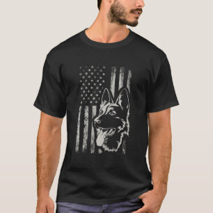 Patriotic Ger Shepherd American Flag 4Th Of July S T-Shirt