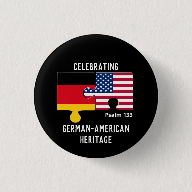 Patriotic GERMAN AMERICAN Flag 3 Cm Round Badge (Front)