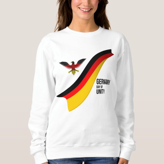 Patriotic German Flag, Germany Day Of Unity Sweatshirt (Front)