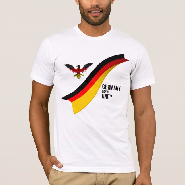 Patriotic German Flag, Germany Day Of Unity T-Shirt (Front)