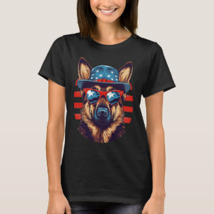 Patriotic German Shepherd American Dog Fourth Of J T-Shirt