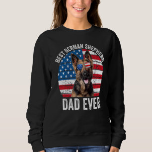 Patriotic German Shepherd Dad American Flag Dog O Sweatshirt