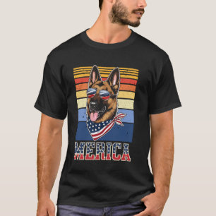 Patriotic German Shepherd Dog 4th Of July Pet Owne T-Shirt