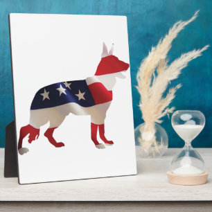 Patriotic German Shepherd Plaque