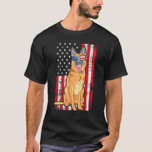 Patriotic German Shepherd Usa American Flag Dog 4t T-Shirt