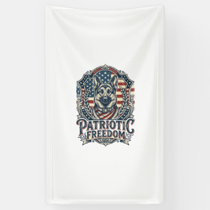 Patriotic German Shepherd Vector Graphic Tee_1 Banner