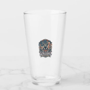 Patriotic German Shepherd Vector Graphic Tee_1 Glass