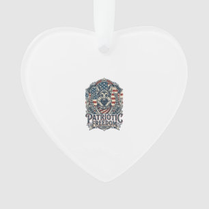 Patriotic German Shepherd Vector Graphic Tee_1 Ornament
