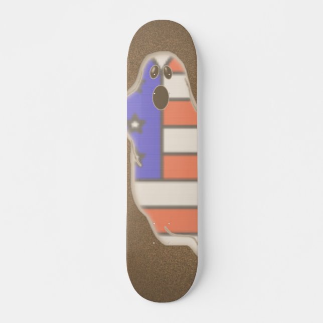 Patriotic Ghost Skateboard (Front)
