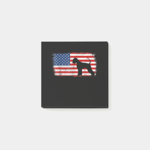 Patriotic Giant Schnauzer American Flag Post-it Notes