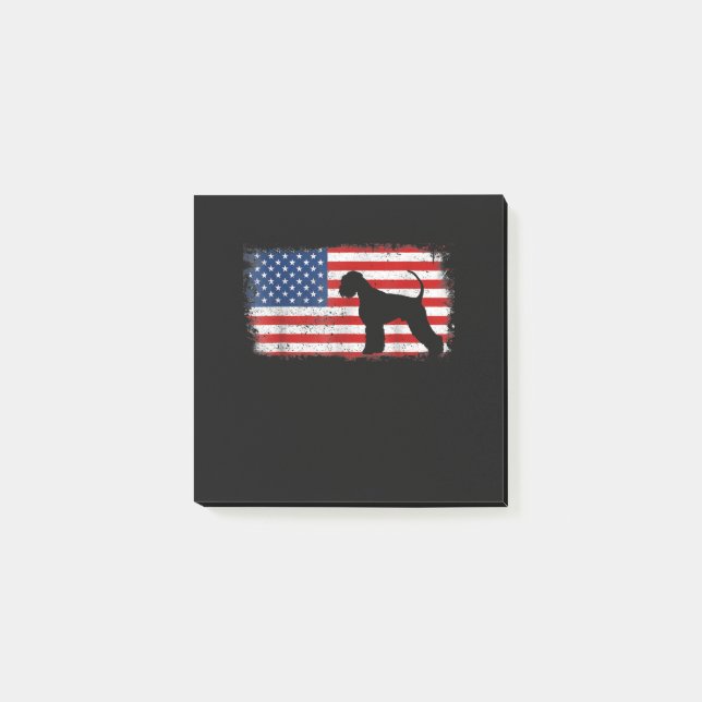 Patriotic Giant Schnauzer American Flag Post-it Notes (Front)