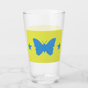 Patriotic glass cup with flag of Badis Bassit