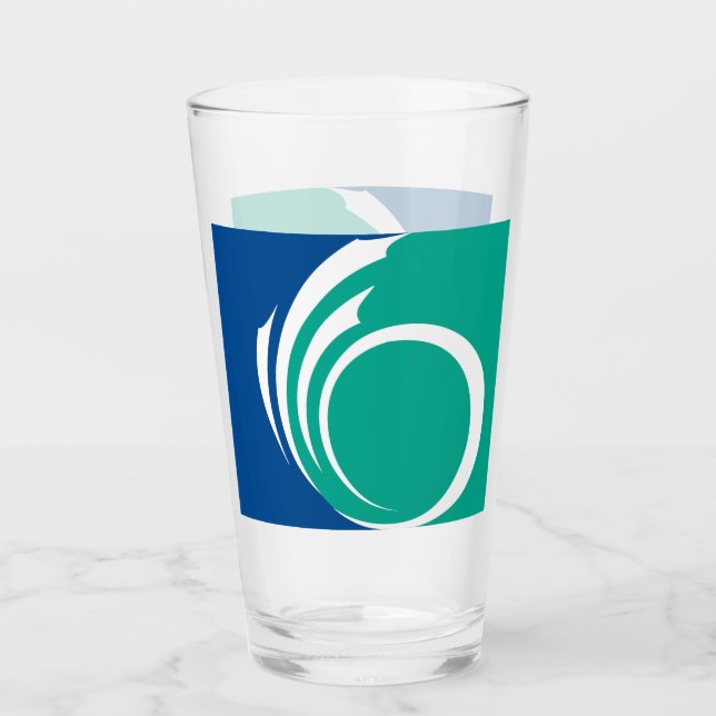 Patriotic glass cup with flag of Ottawa (Front)
