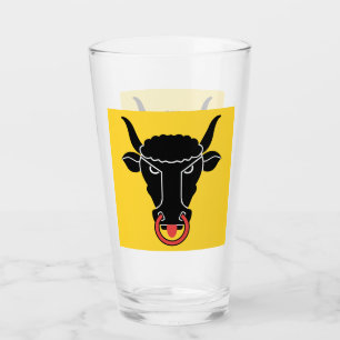 Patriotic glass cup with flag of Uri, Switzerland