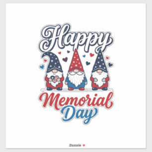 Patriotic Gnome Happy Memorial Day Vintage Shirt D