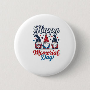 Patriotic Gnome Happy Memorial Day Vintage Shirt D 6 Cm Round Badge