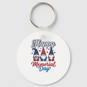 Patriotic Gnome Happy Memorial Day Vintage Shirt D Key Ring
