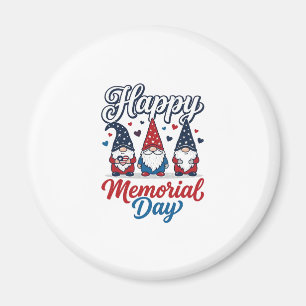 Patriotic Gnome Happy Memorial Day Vintage Shirt D Magnet