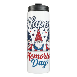 Patriotic Gnome Happy Memorial Day Vintage Shirt D Thermal Tumbler