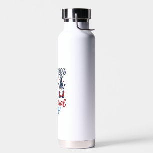 Patriotic Gnome Happy Memorial Day Vintage Shirt D Water Bottle