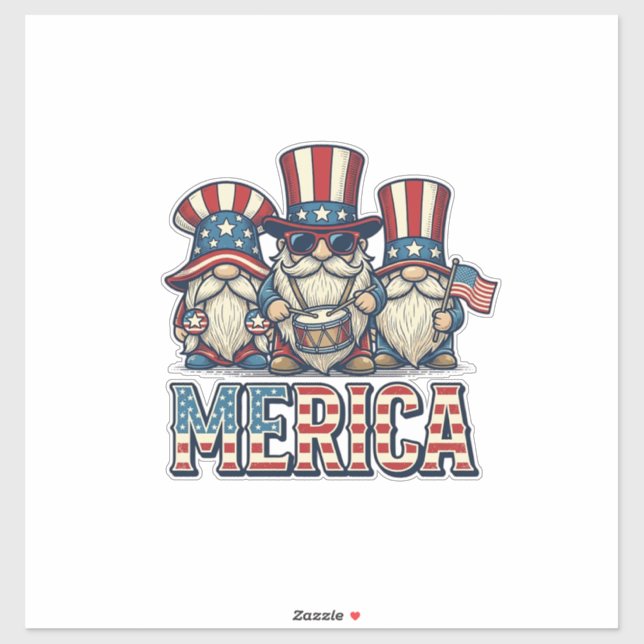 Patriotic Gnome Merica Vintage Vector Design_1 (Sheet)