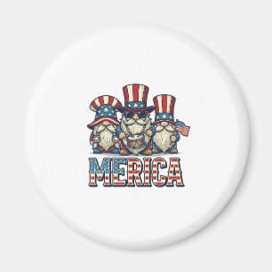 Patriotic Gnome Merica Vintage Vector Design_1 Magnet