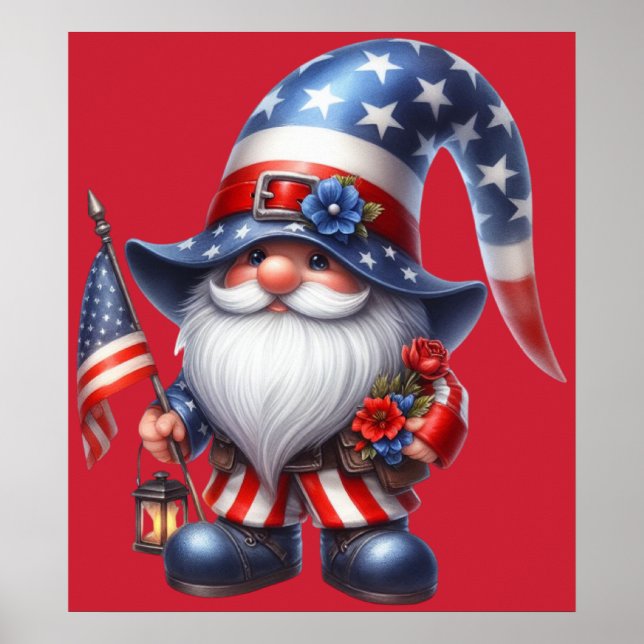 Patriotic Gnome Poster (Front)