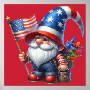 Patriotic Gnome Poster