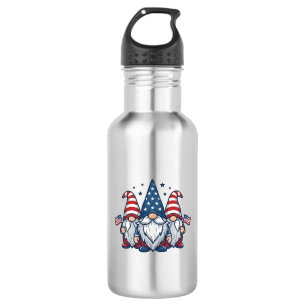 Patriotic Gnome Trio Vintage Vector Design_1 532 Ml Water Bottle