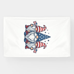 Patriotic Gnome Trio Vintage Vector Design_1 Banner