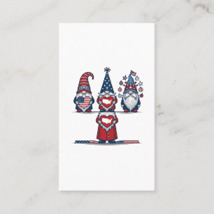 Patriotic Gnome Trio Vintage Vector Design_1 Business Card