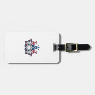 Patriotic Gnome Trio Vintage Vector Design_1 Luggage Tag