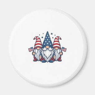 Patriotic Gnome Trio Vintage Vector Design_1 Magnet
