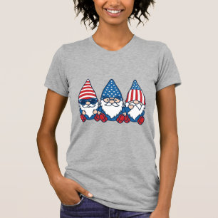 Patriotic Gnome Trio Vintage Vector Shirt Design_1